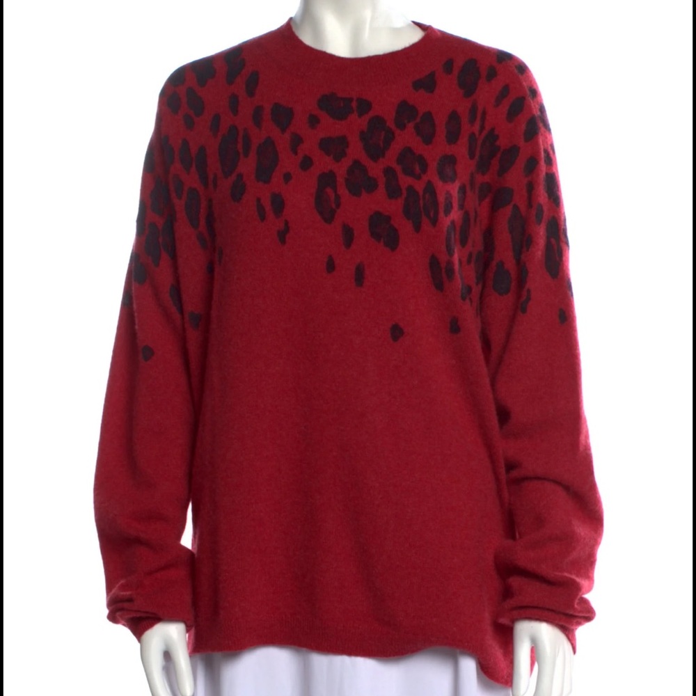 SAKS FIFTH AVENUE Cashmere Leopard Sweater